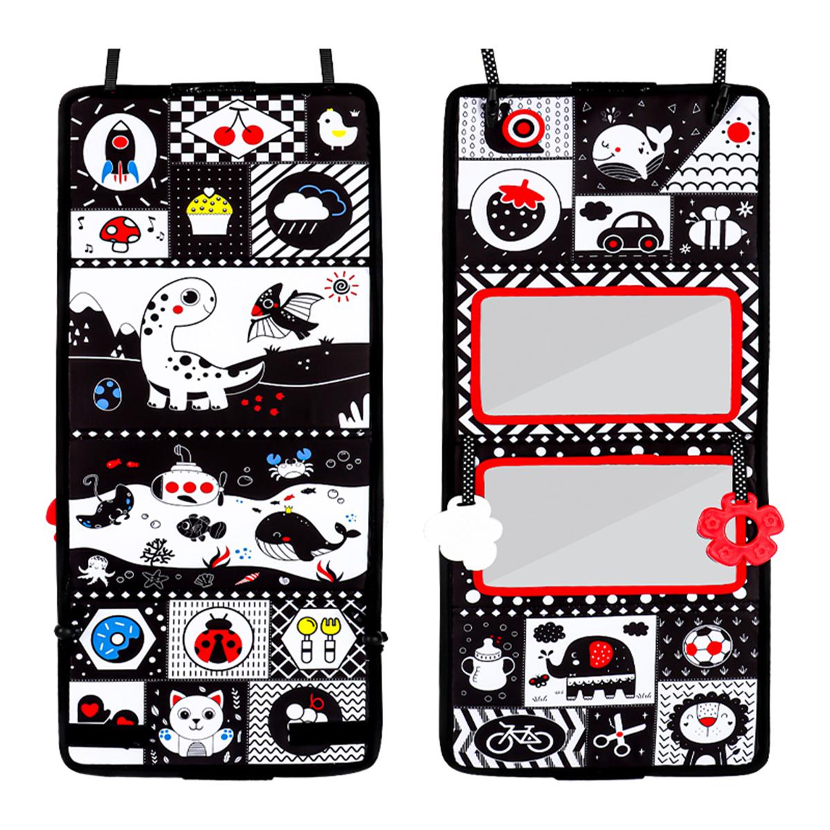 Cross-border sales of four fold mirror Four fold mirror + cloth mat four fold mirror + book toy Specification drawing