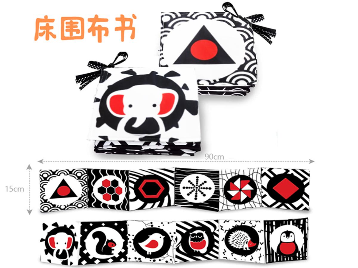 Cross-border sales of baby splicing game mat three-dimensional multi-functional bed cover book black and white bed cover book color bed cover book toys Specification drawing