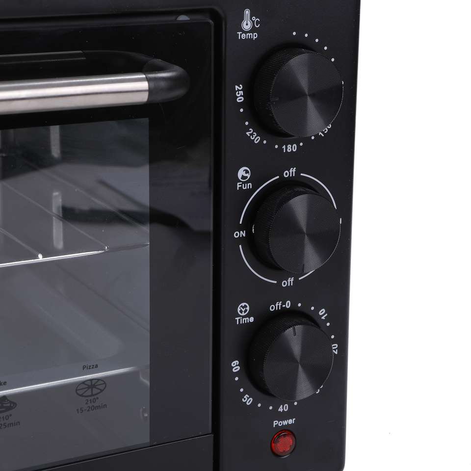 25L multi-functional electric oven with visible top and bottom heating Application Scenario