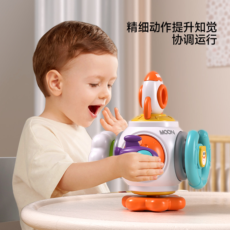 Baby Busy hand-grabbed Ball, Sensory Integration Intelligence Cube, Six Polyhedron Rubik's Cube, Moving Music, Early Education Busy ball details Picture