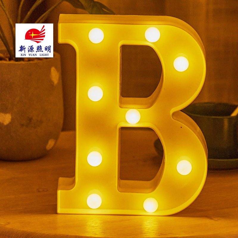 Led26 English Letter Light Modeling Light Luminous Proposal Surprise Confession Birthday Party Instagram Decorated Night Light Application Scenario