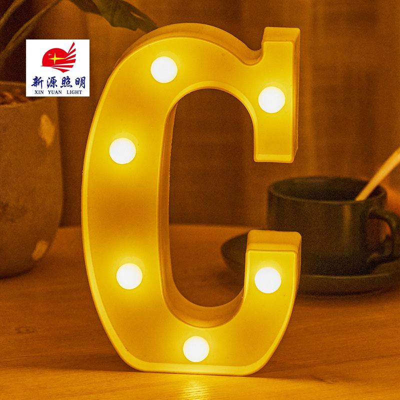 Led26 English Letter Light Modeling Light Luminous Proposal Surprise Confession Birthday Party Instagram Decorated Night Light Item Picture