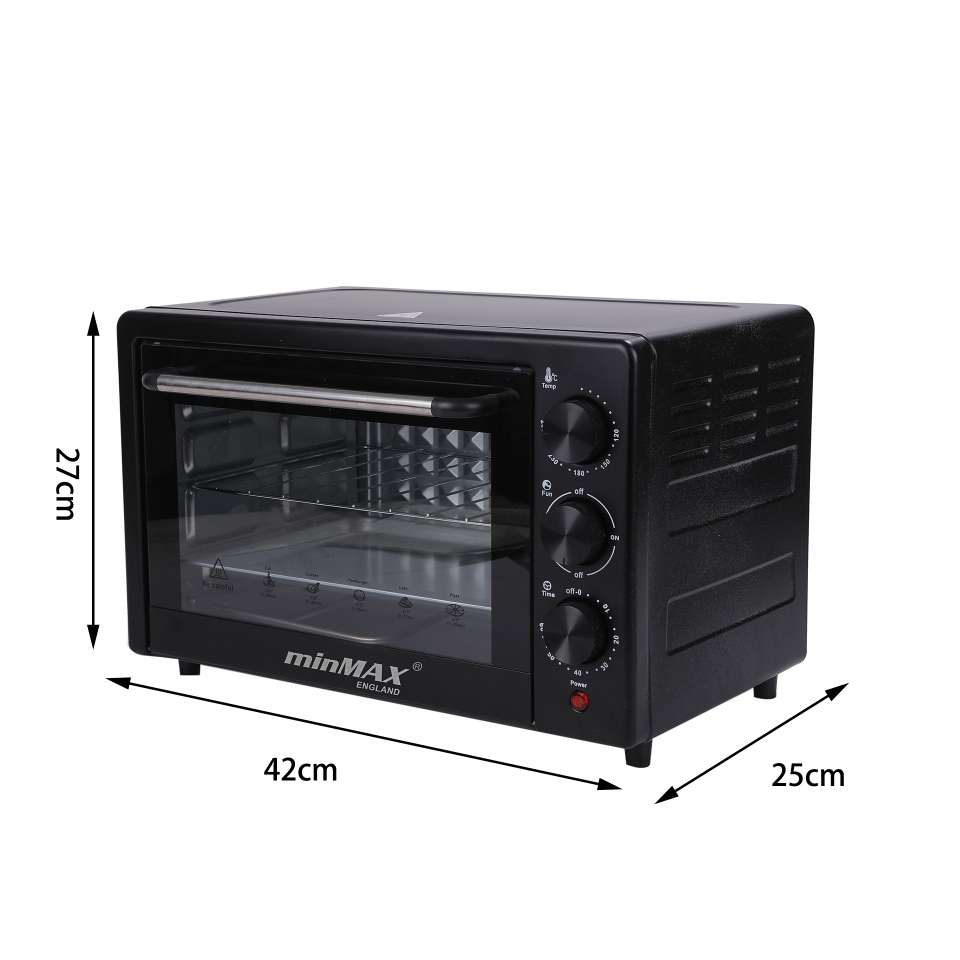25L multi-functional electric oven with visible top and bottom heating detail image 2