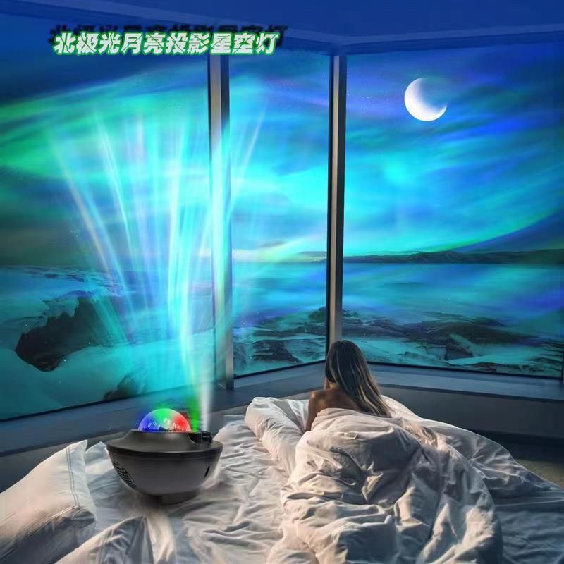 LED starry sky projection light, usb remote control, Bluetooth music, water ripple starry sky light, D light, laser light, Christmas light, night light Specification image