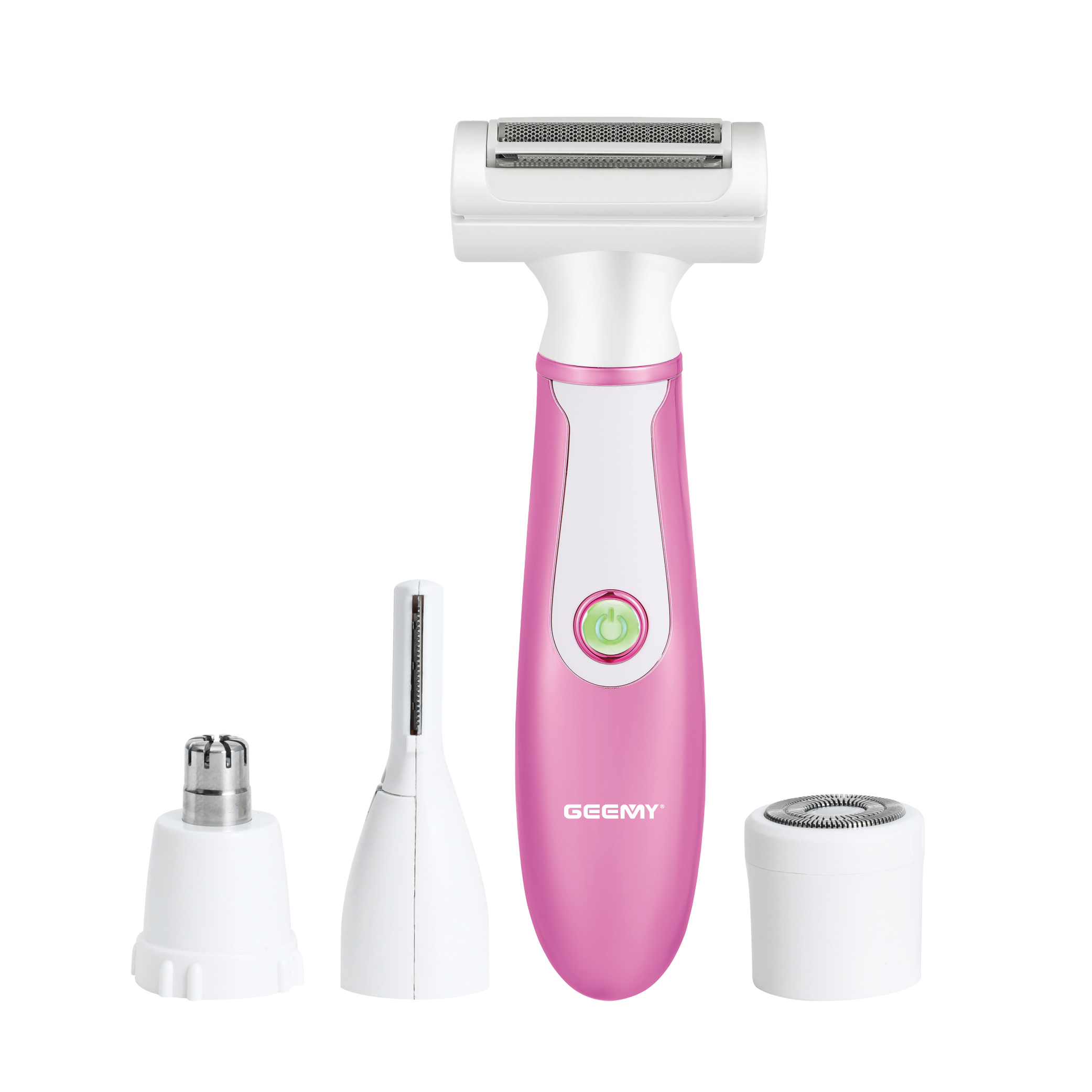 GEEMY 3155 new four-in-one multi-functional electric hair shaver for women, capable of trimming eyebrows, removing hair from temples, armpits and legs, and charging via USB pic 2
