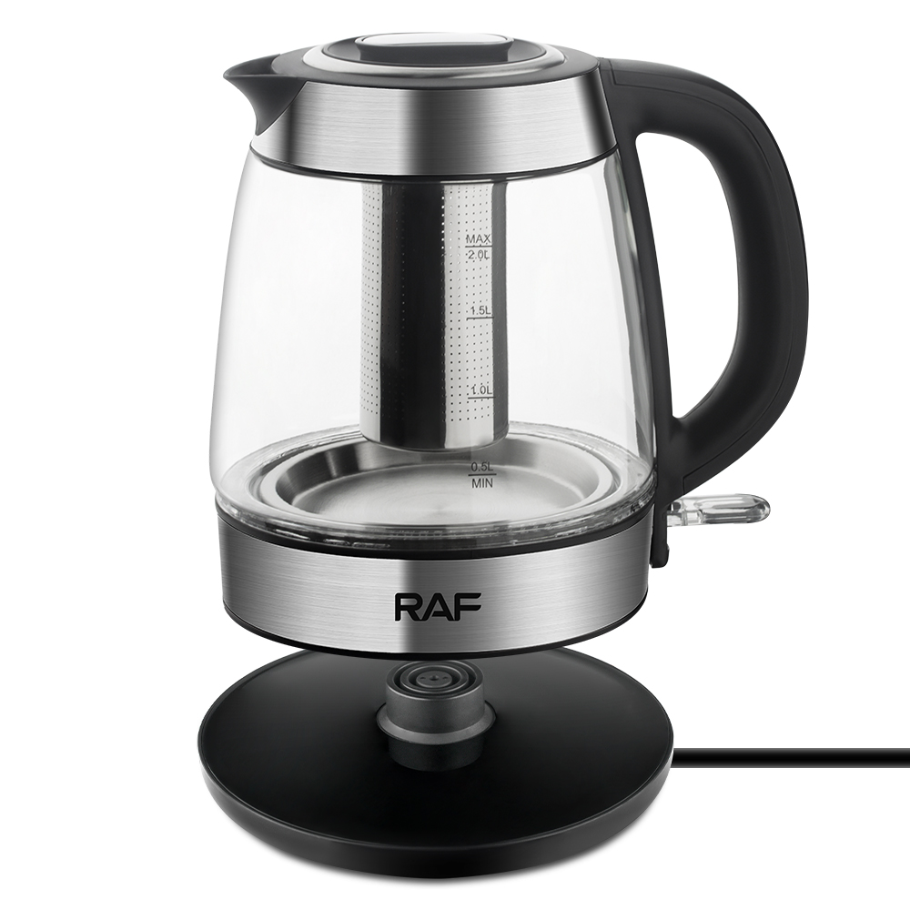 RAF European standard cross-border transparent glass 2L electric kettle with automatic large-capacity multi-functional kettle overheat protection Application Scenario