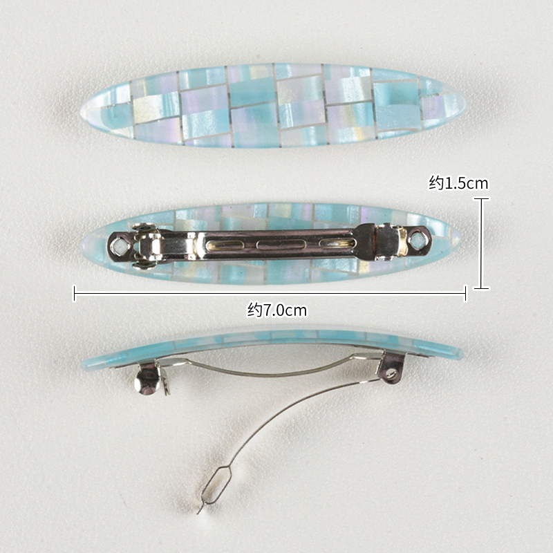 Korean ponytail clip hair clip France spring clip Women's floral back head acetate one-line clip hair clip hair clip hair clip hair clip Item Picture