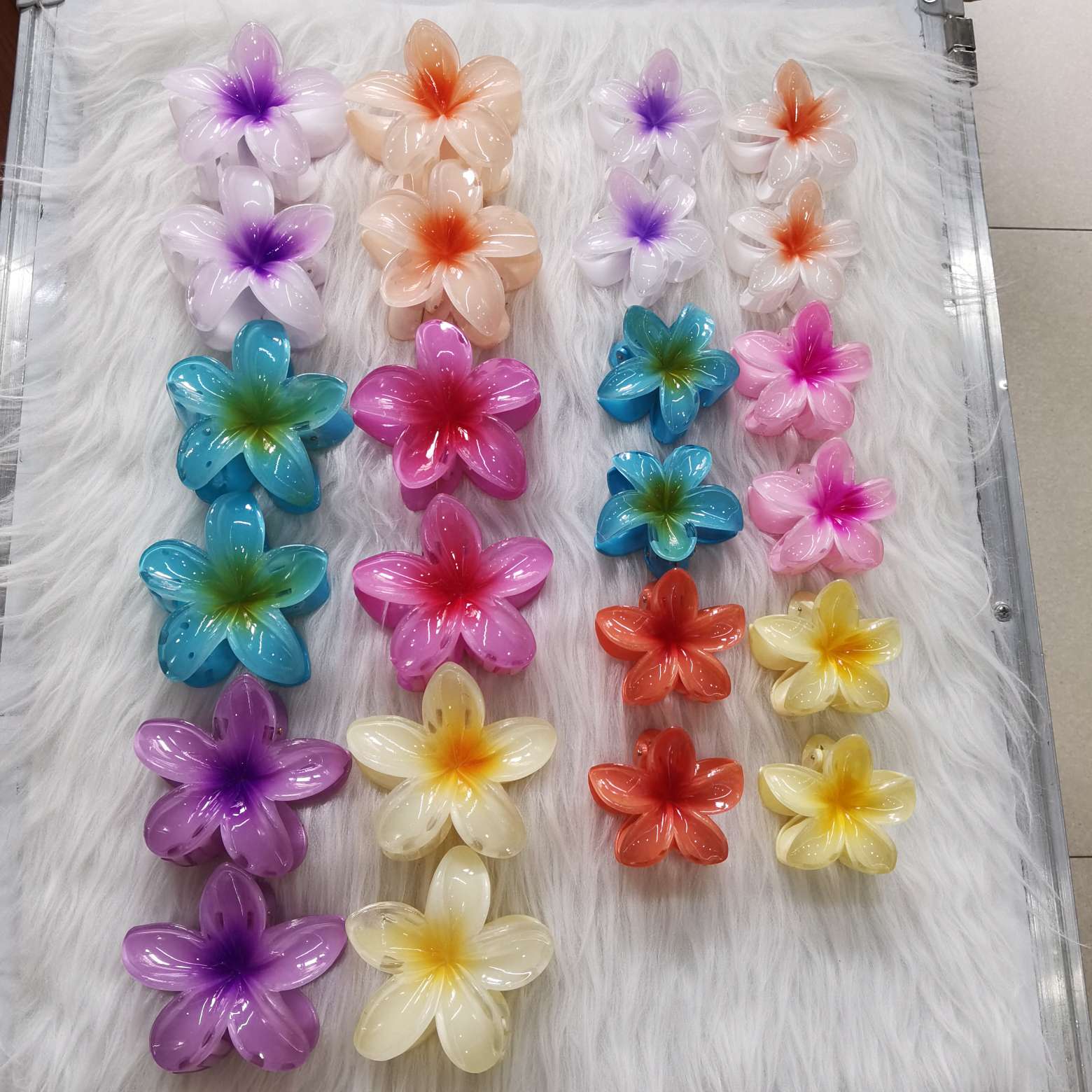 Spray 8 cm frangipani flowers in 6 colors detail image 2