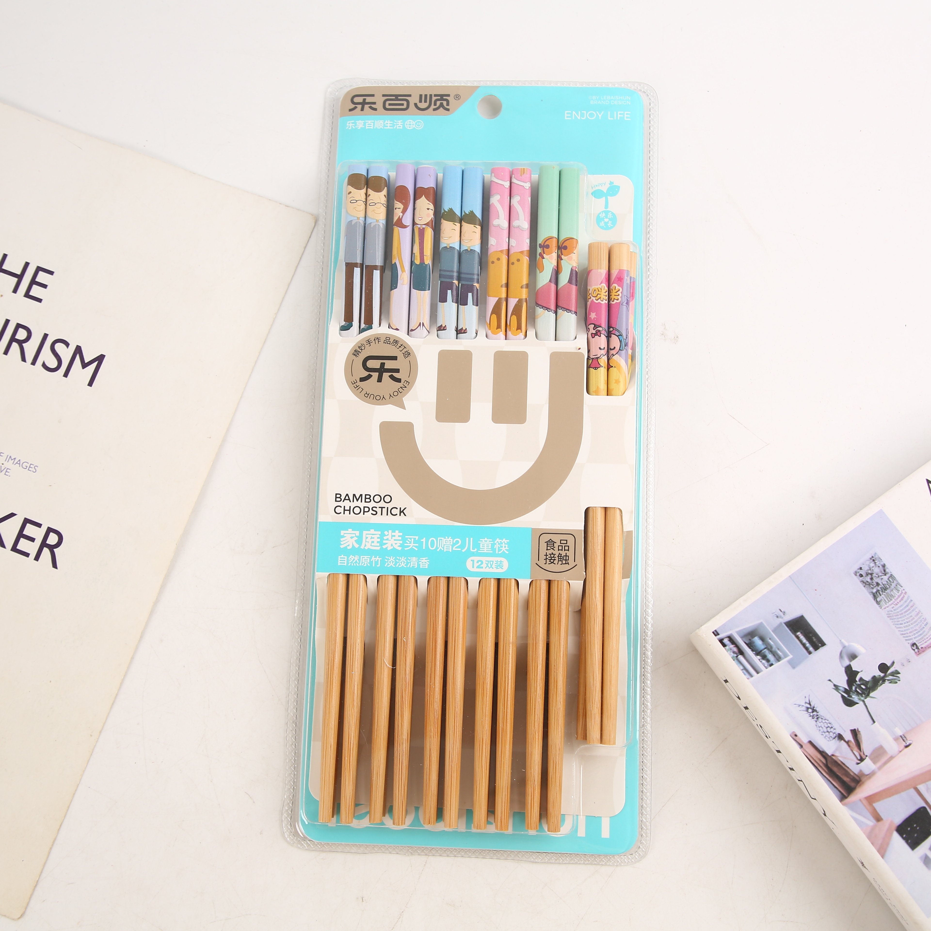 Wholesale of anti-slip bamboo chopsticks for export and domestic sales, various types of household serving chopsticks details Picture