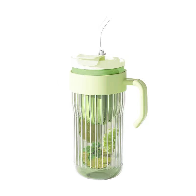 J01-9928 Summer Glass Straw double-drinking Cup, Cold Brew Cup, Large Capacity Ice King Cup, Portable Tea storage Flower Tea Cup Application Scenario
