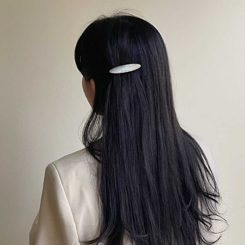 Korean ponytail clip hair clip France spring clip Women's floral back head acetate one-line clip hair clip hair clip hair clip hair clip details Picture