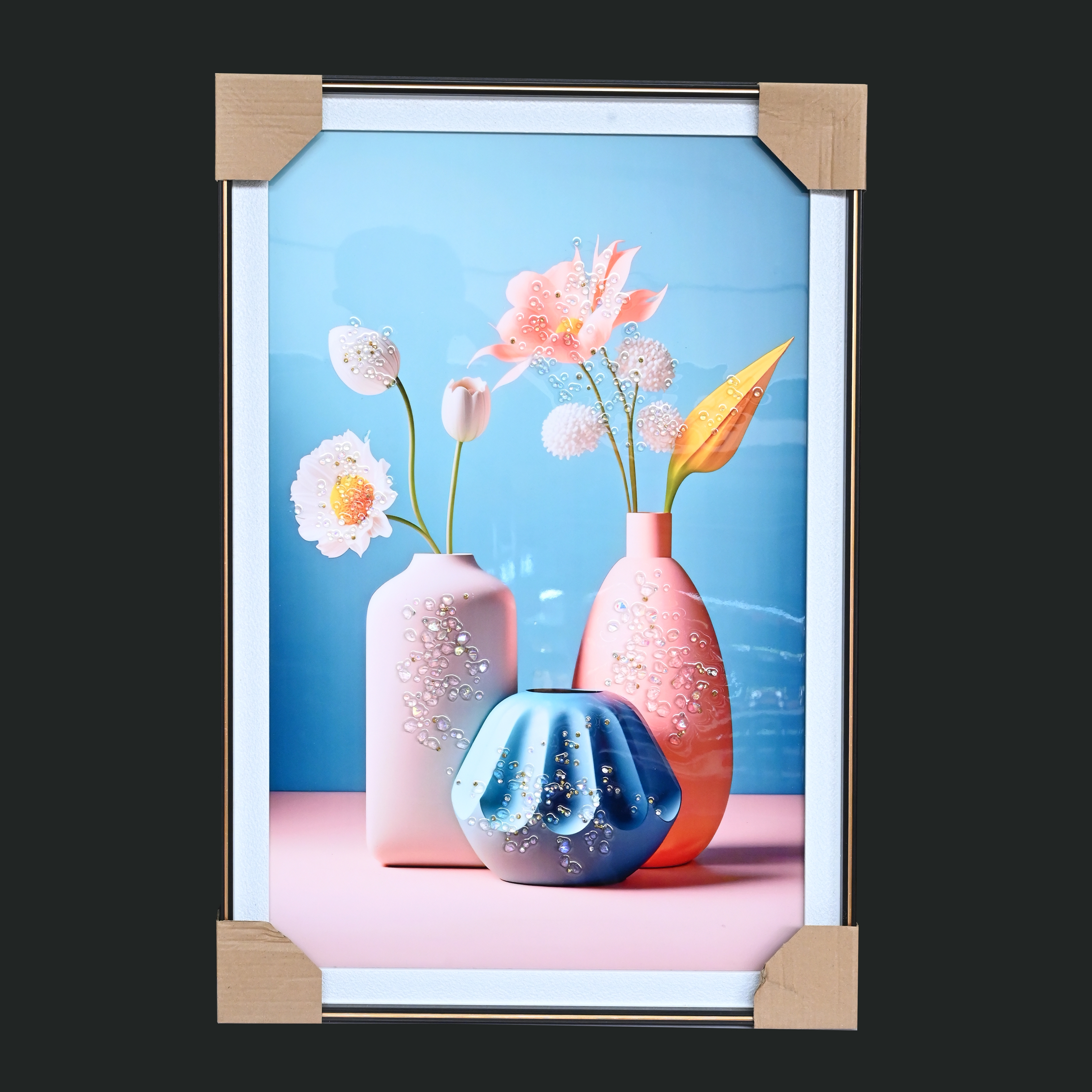 餐厅装饰画贴纸平平安安花瓶贴画客厅沙发背景墙壁画床头壁画详情1