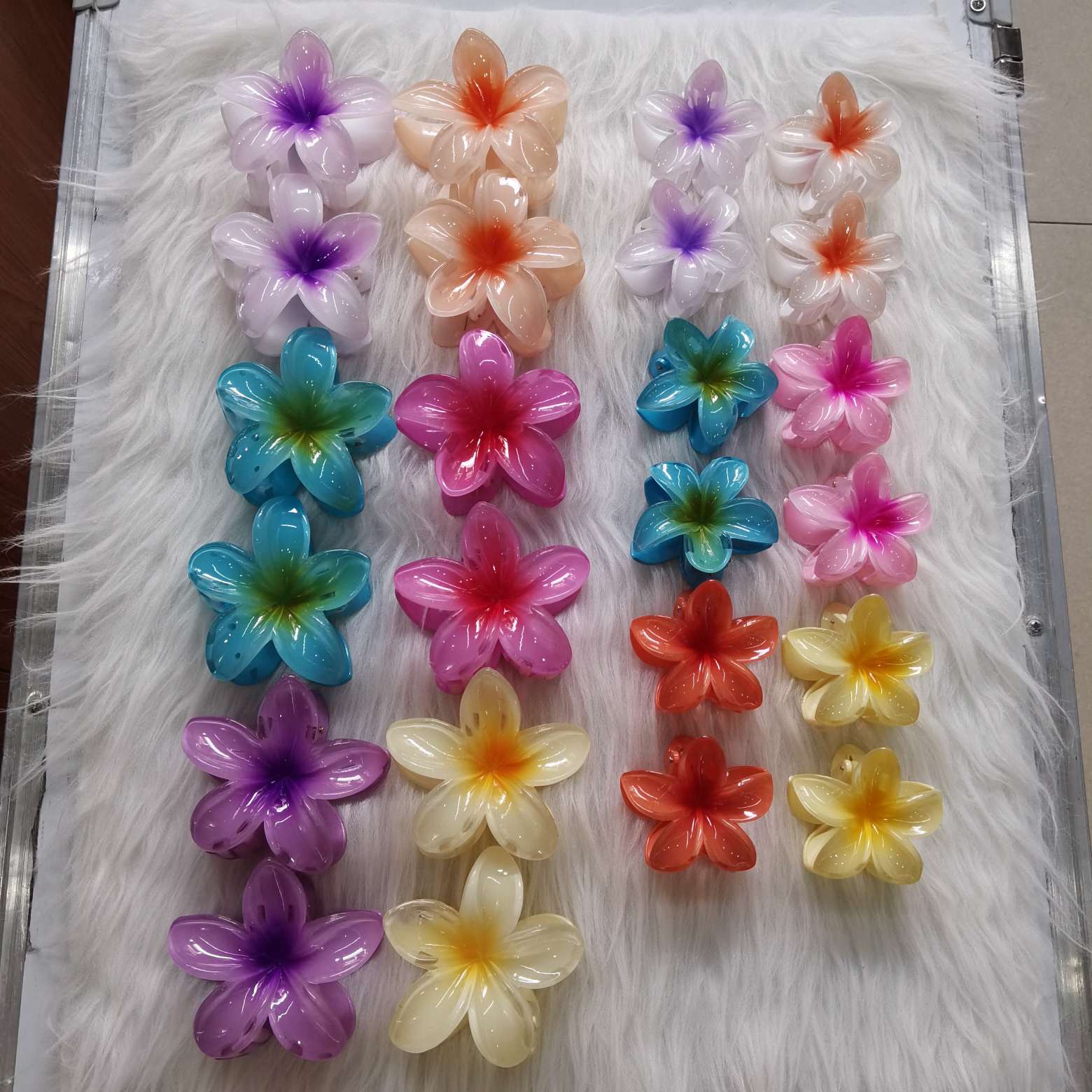 Spray 8 cm frangipani flowers in 6 colors detail image 3