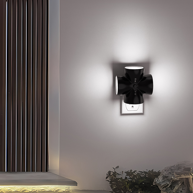 240430 Four-sided led wall light socket corridor light Background wall bedroom bedside wall light Minimalist wall hanging light Specification image