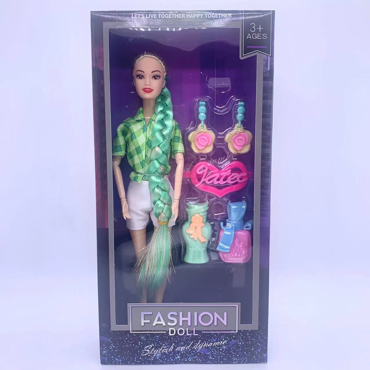 Foreign trade doll high-end princess doll toys girls love limbs wrist movable window box 11.5 inch joint solid fashion Barbie doll with set gift box girls play house wine set toy A10 details Picture