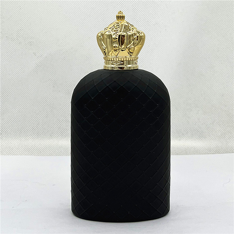 Cross-Border Export Creative Styling Crown Black Frosted Feel Royal Bright Nukhbat Al Oud Middle East Arab Men's Perfume Perfume Specification drawing