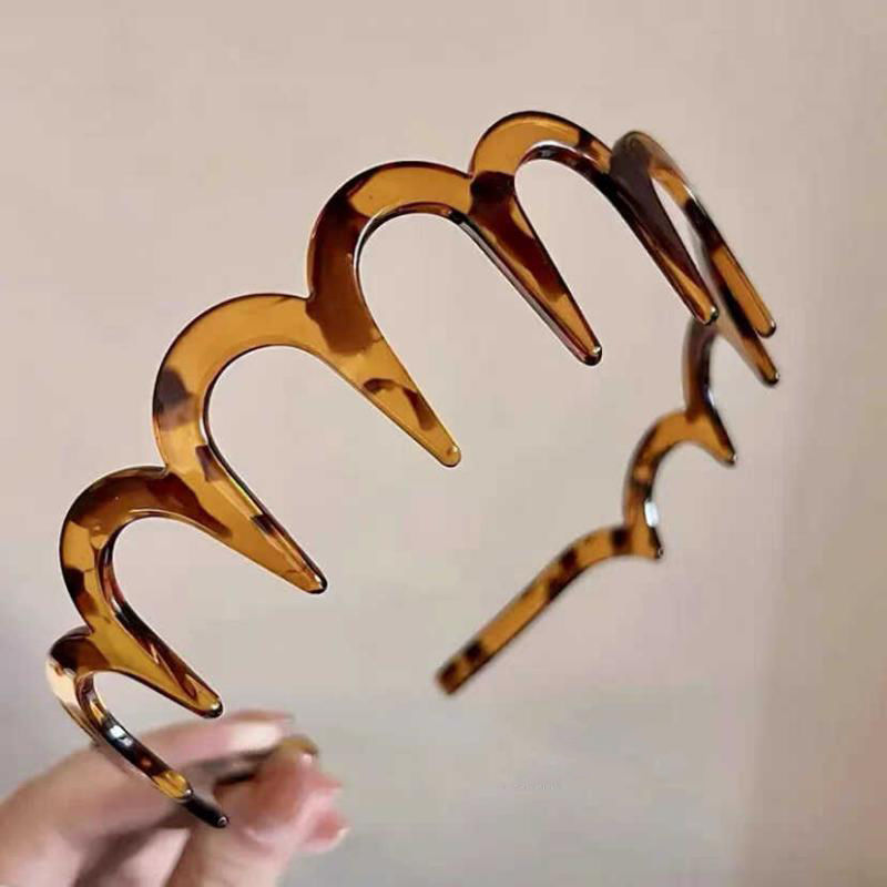 韩版时尚，女款洗脸发卡，实物佩戴，2024.流行款，波浪头箍。