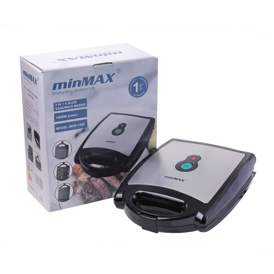 minmax现货新款热销甜甜圈机SS-1385早餐机三明治机多功能外贸三明治机面包机