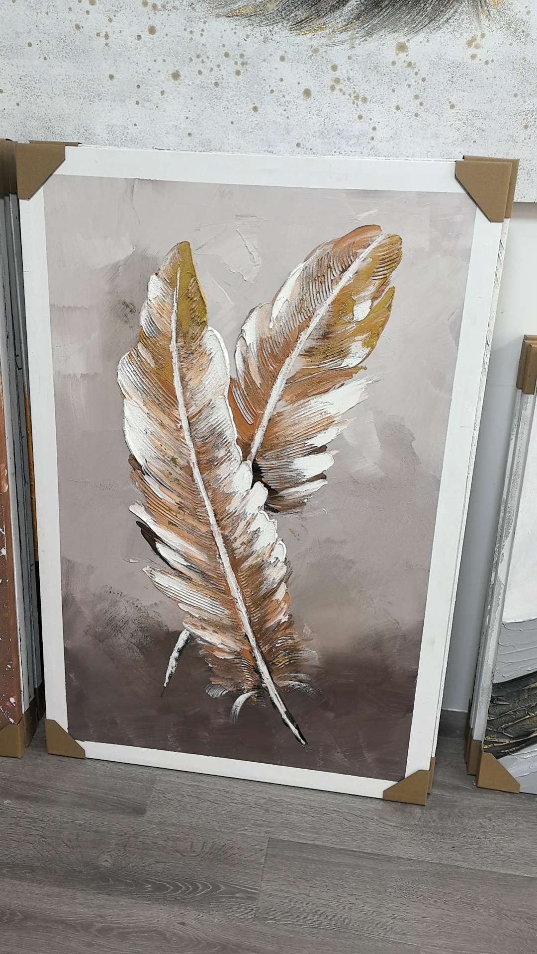 无框油画，纯手工制作