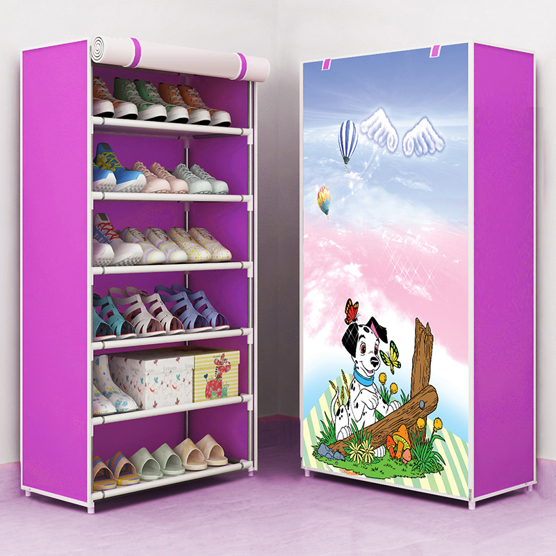 Combination shoe rack Simple cloth shoe cabinet Multi-layer storage cabinet dormitory student shoe rack dust proof Application Scenario