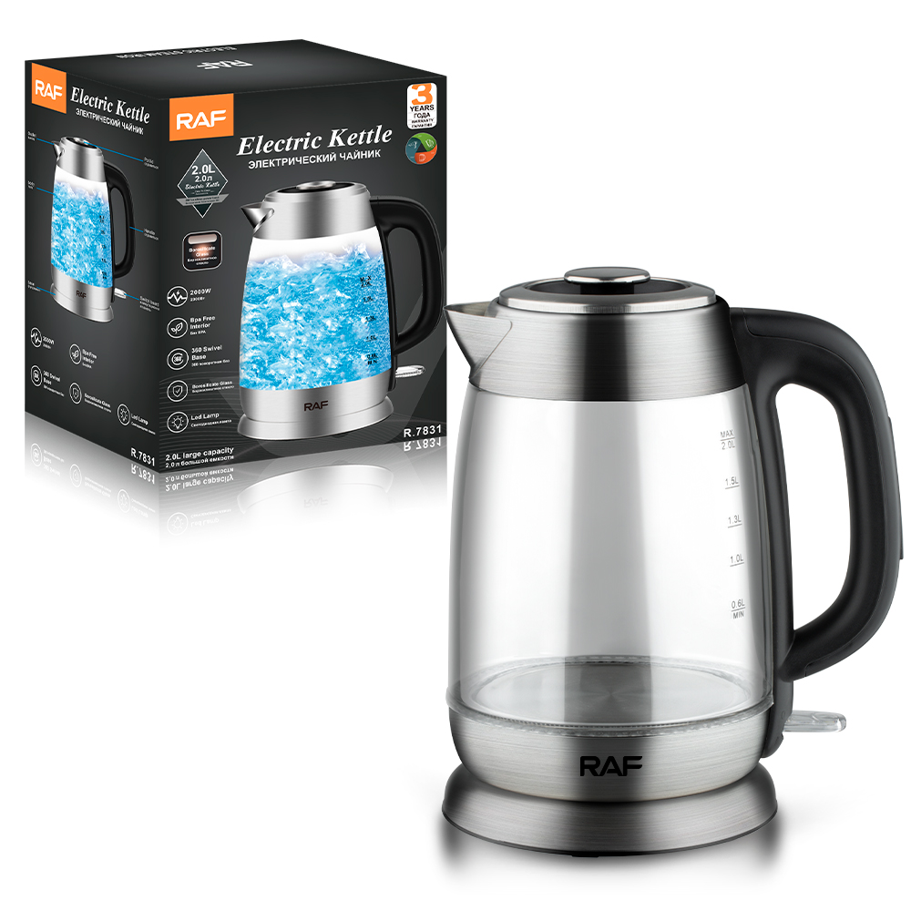 RAF European standard cross-border electric kettle, high borosilicate glass kettle, visual automatic power-off kettle, high power Application Scenario