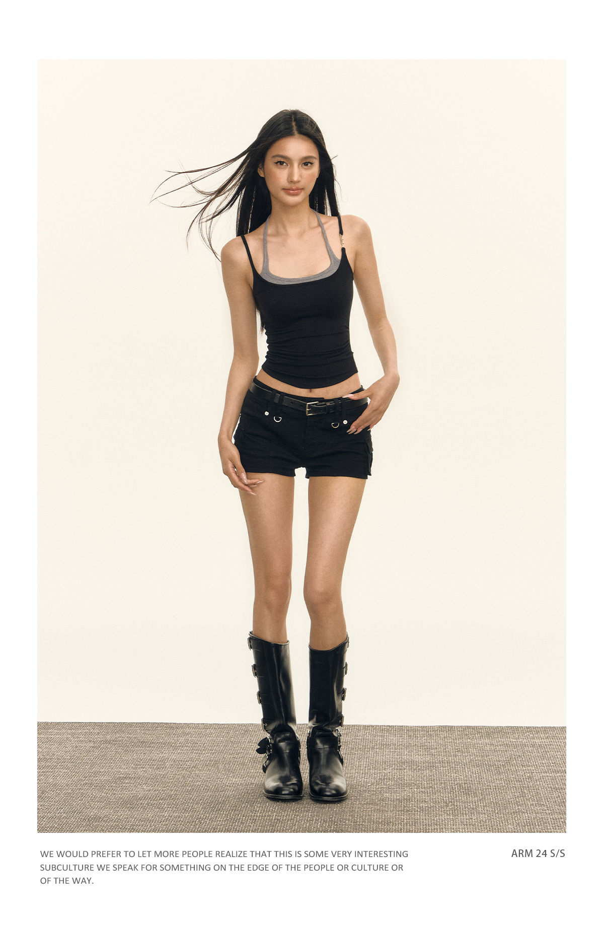 2024 Summer Slim rope Spice Girl style halter T-shirt for petite women, high street American waist-cinching leave, two short tank tops pic 14