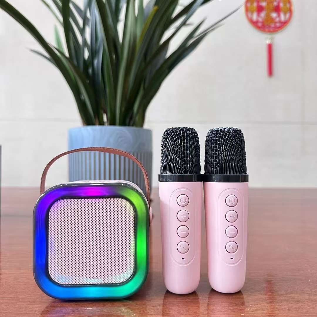 麦克风蓝牙音响 蓝牙音箱 迷你K歌麦克风音箱 无线K歌套装细节图