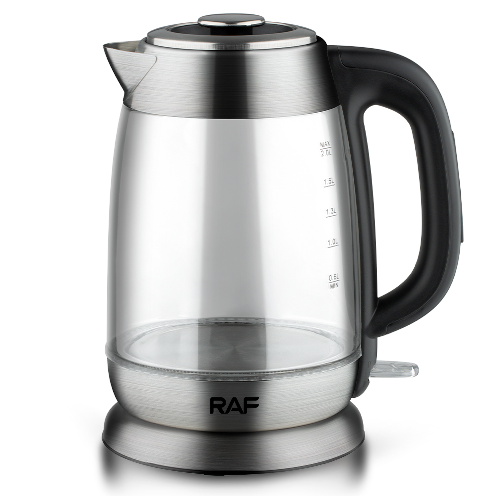 RAF European standard cross-border electric kettle, high borosilicate glass kettle, visual automatic power-off kettle, high power Item Picture