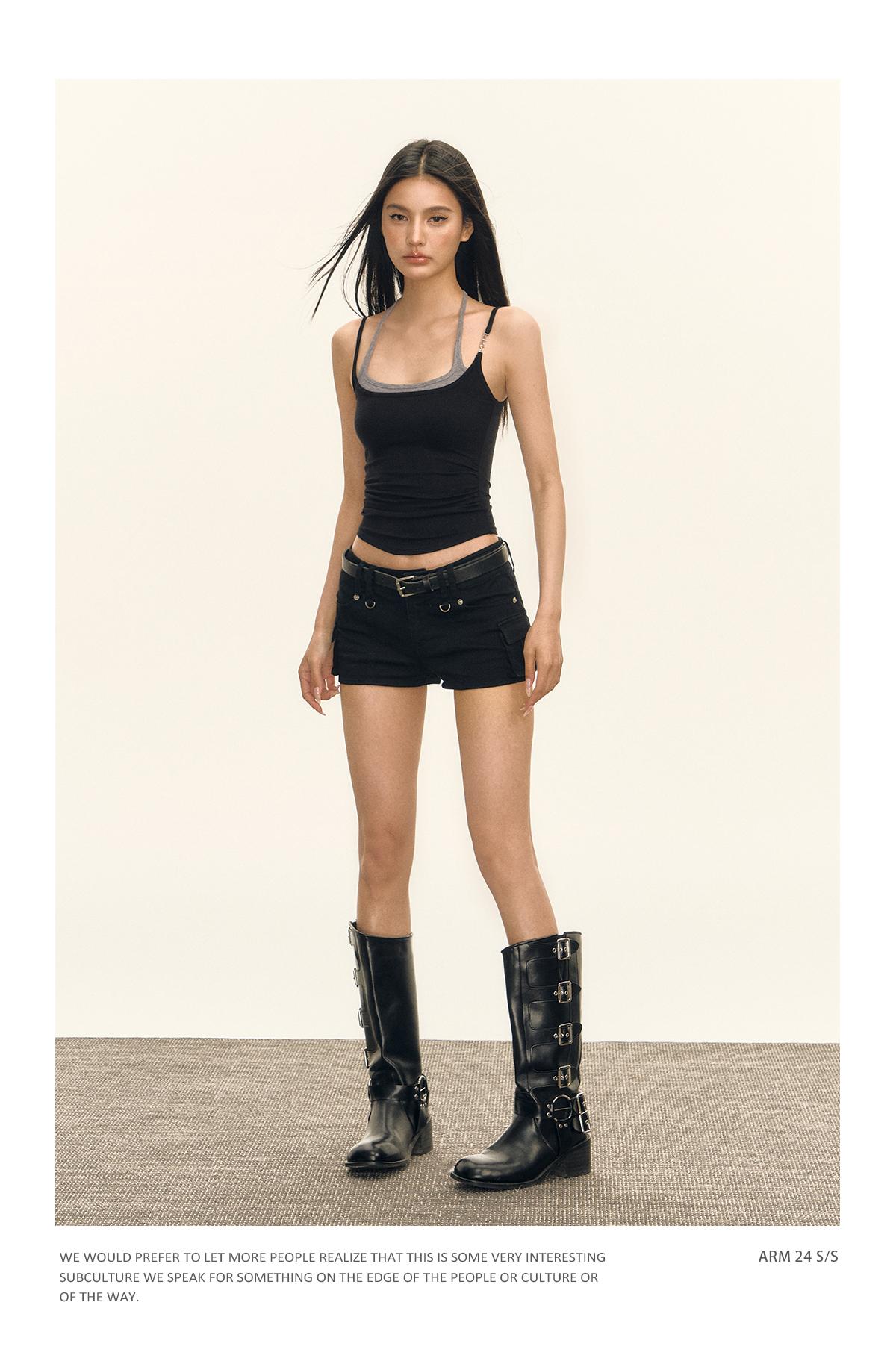 2024 Summer Slim rope Spice Girl style halter T-shirt for petite women, high street American waist-cinching leave, two short tank tops pic 3