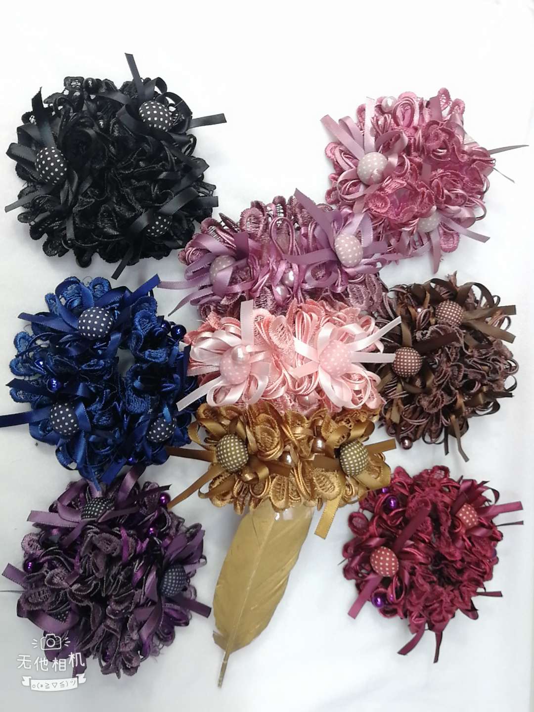 时尚韩版头饰发圈大肠发圈女士发饰发夹头绳皮筋饰品套装多款可选发圈白底实物图