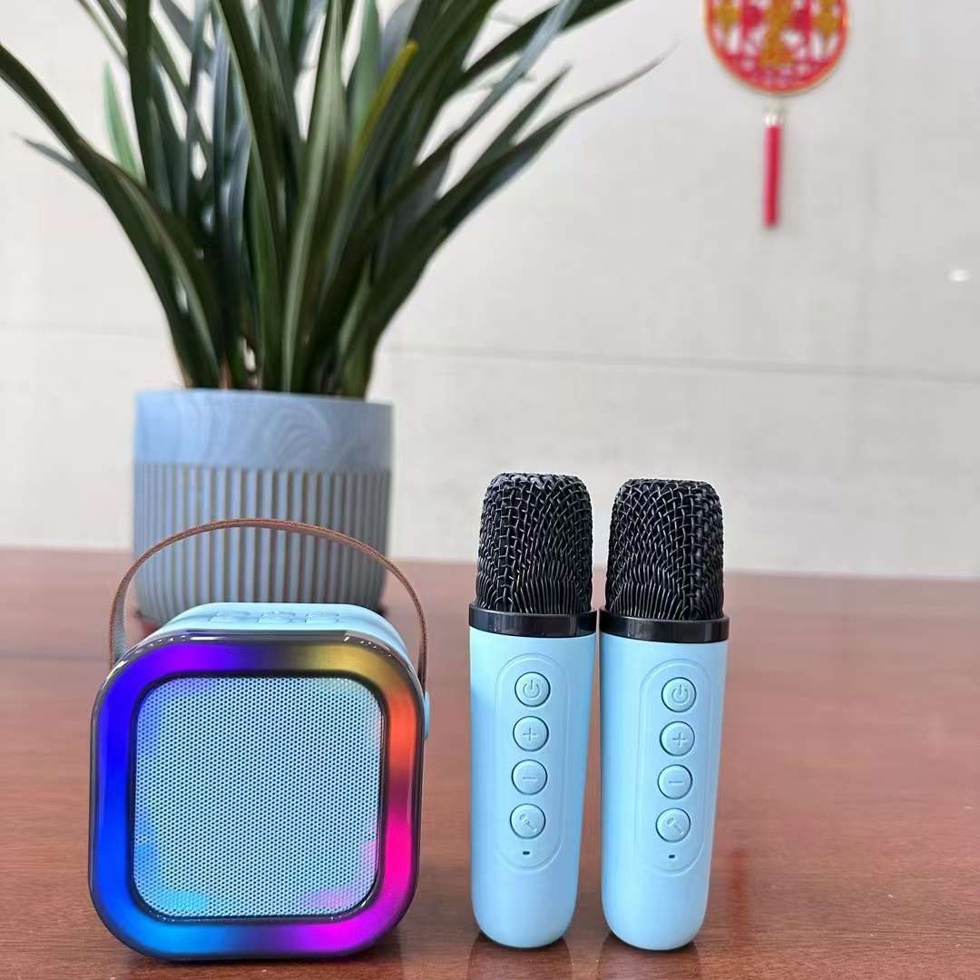 麦克风蓝牙音响 蓝牙音箱 迷你K歌麦克风音箱 无线K歌套装详情图4
