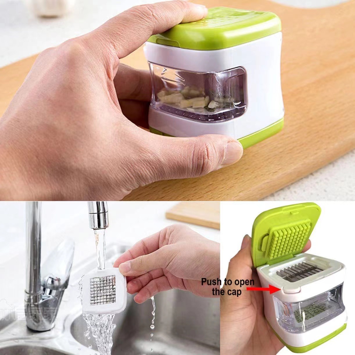 Garlic mince cutter, two-sided press garlic cutter, mini vegetable cutter, garlic chopper
