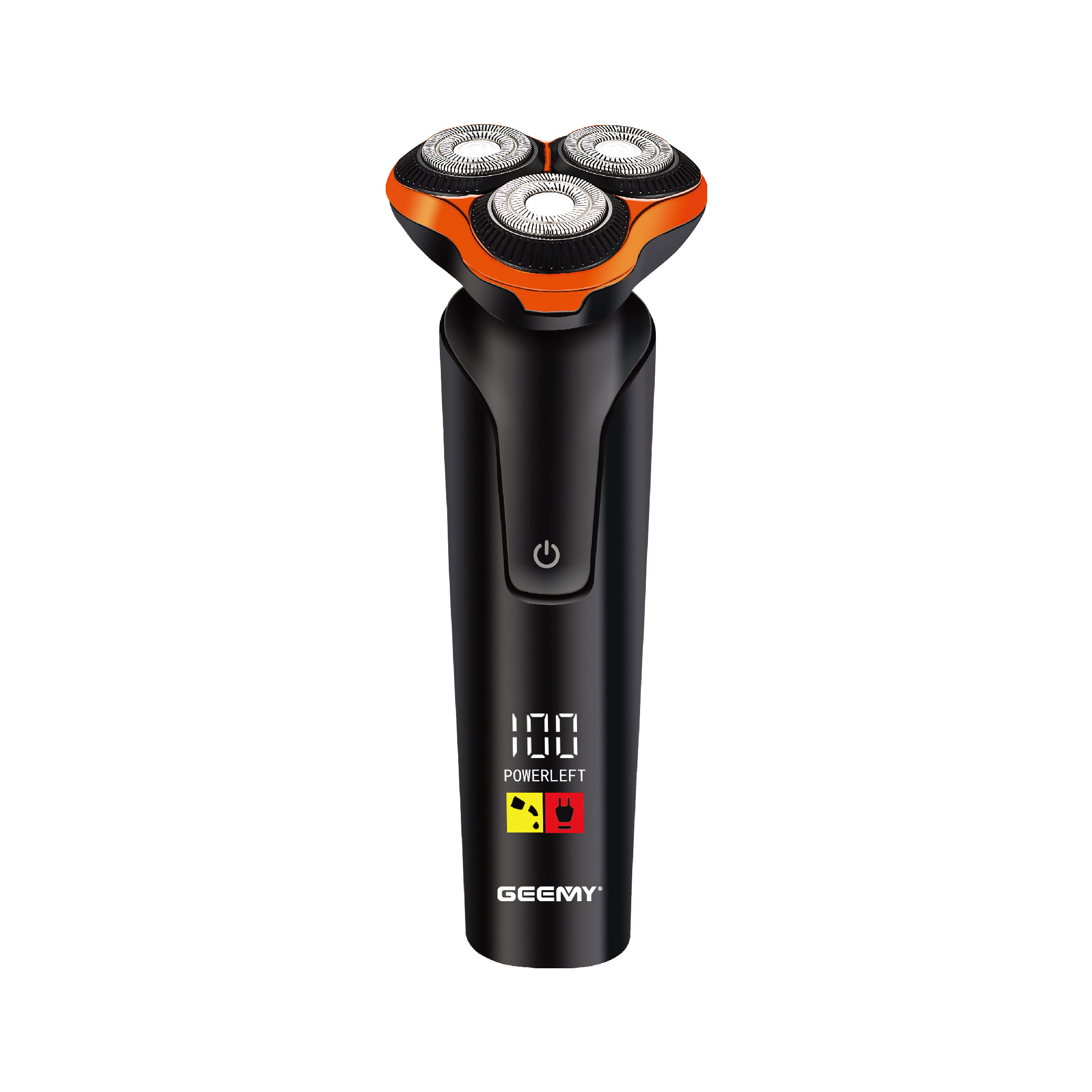Geemy 9010 Stainless Steel Floating 3-Head Electric Shaver Full Body Washed Led Digital Display Shaver Application Scenario