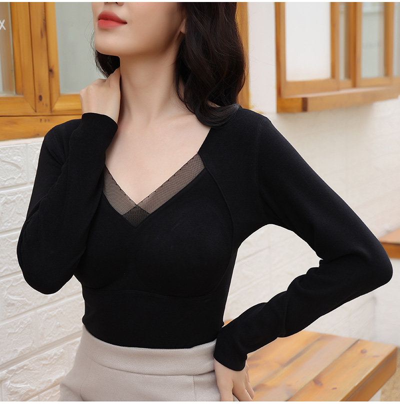 The Empire Of The United States 8805 Graphene Warm Fixed Cup Base Shirt Warm Slimming Seamless Integrated Thermal Underwear undefined
