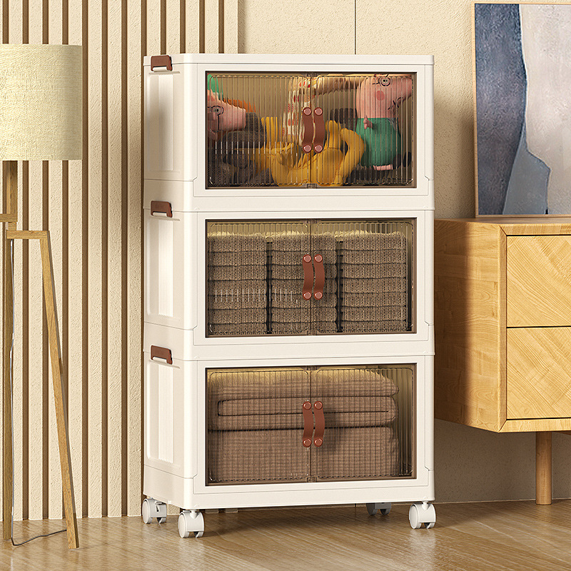 Folding storage box Household storage closet Clothing quilts sorting artifacts Large capacity toy locker Specification drawing
