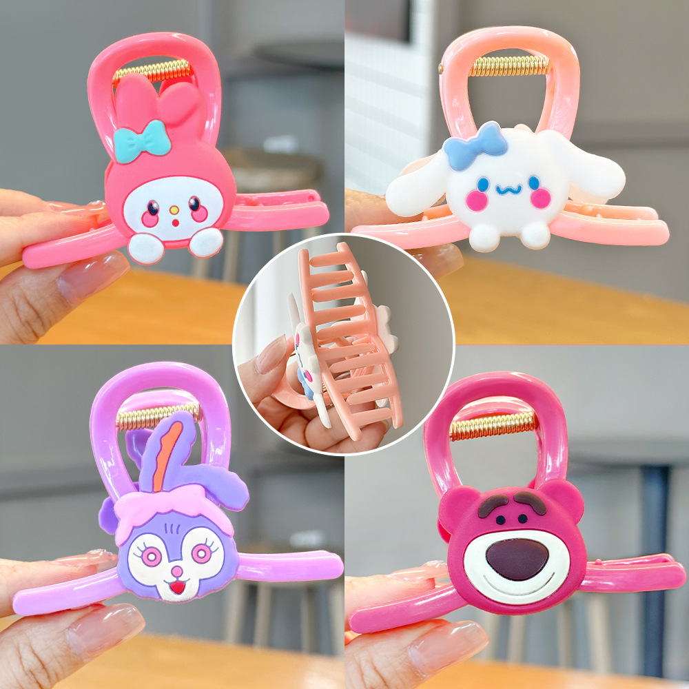 Children's cartoon shark clips, girls' cartoon hair clips, baby clips, cute headwear, girls' bath big scratch clips, hair accessories, hair clips, scratch clips detail image 2