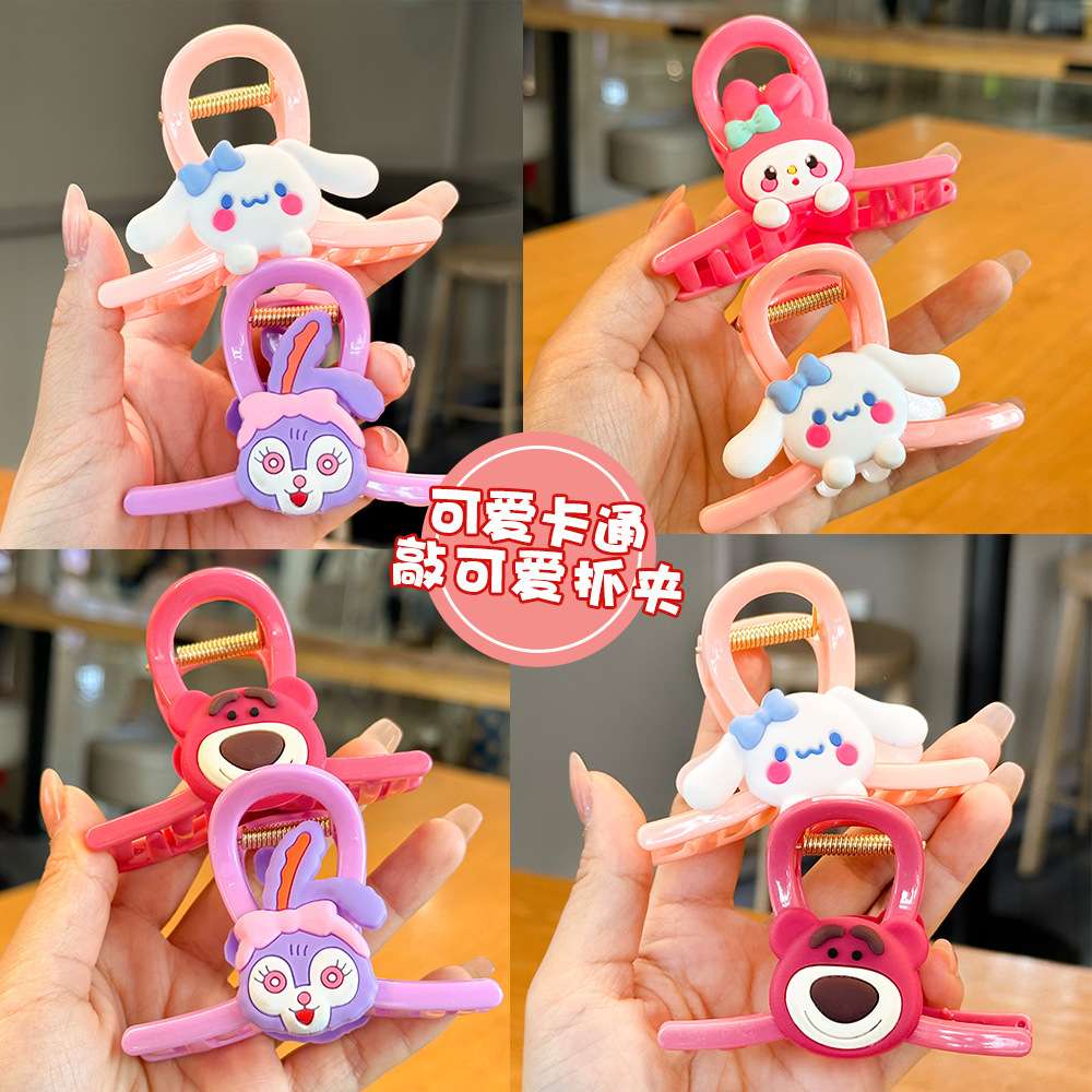 Children's cartoon shark clips, girls' cartoon hair clips, baby clips, cute headwear, girls' bath big scratch clips, hair accessories, hair clips, scratch clips