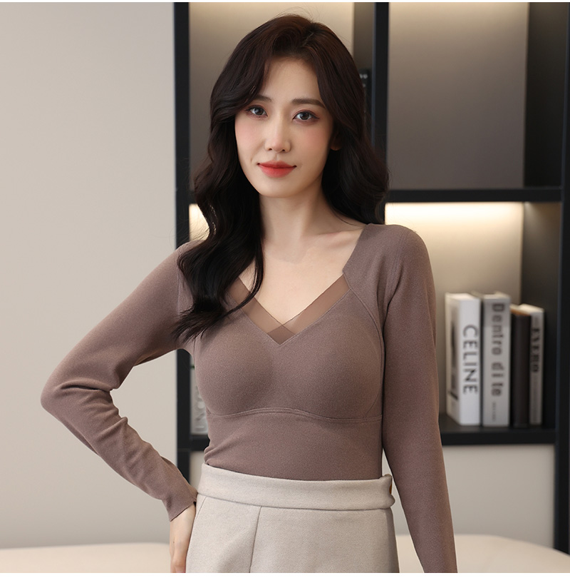 The Empire Of The United States 8805 Graphene Warm Fixed Cup Base Shirt Warm Slimming Seamless Integrated Thermal Underwear undefined