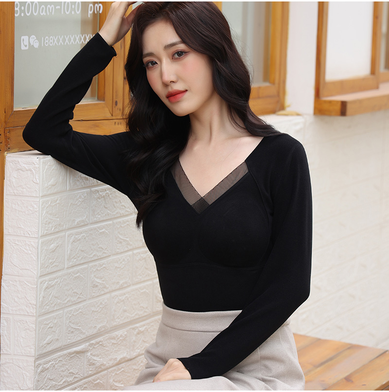 The Empire Of The United States 8805 Graphene Warm Fixed Cup Base Shirt Warm Slimming Seamless Integrated Thermal Underwear Specification drawing