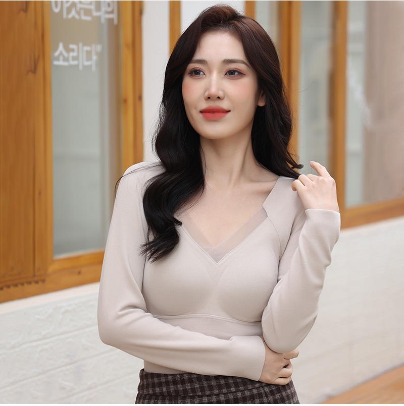 The Empire Of The United States 8805 Graphene Warm Fixed Cup Base Shirt Warm Slimming Seamless Integrated Thermal Underwear undefined