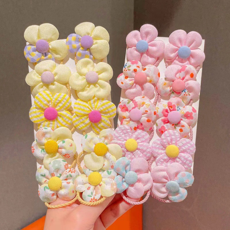 Children's hair bands, cute flower hair ties for girls, no damage to hair, good elasticity, baby hair ties, little girls' hair accessories, hair bands details Picture