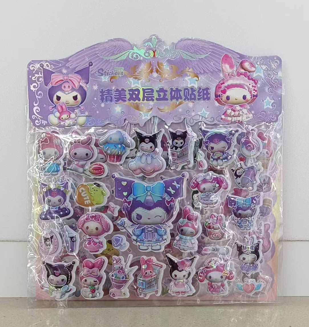 YD Double-layer gilded bubble stickers