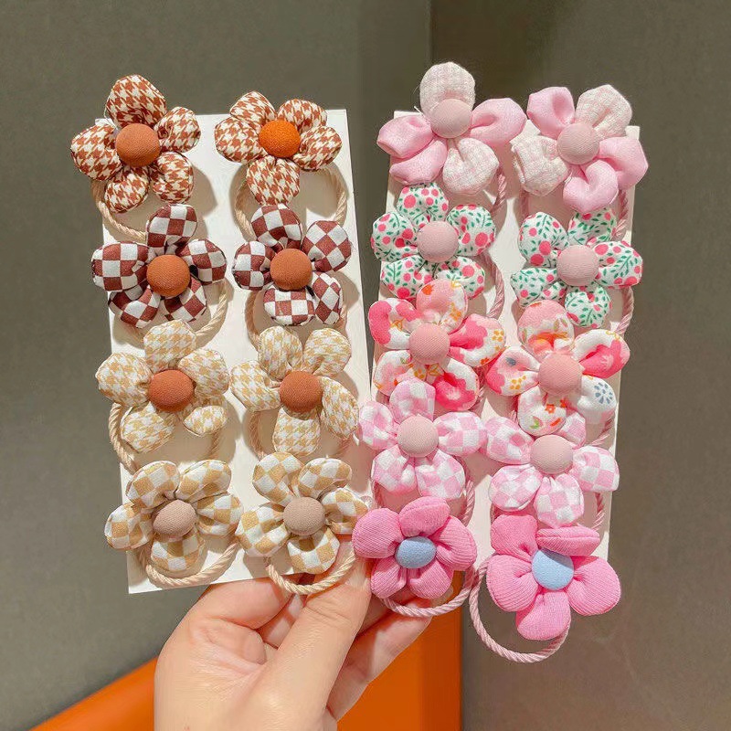 Children's hair bands, cute flower hair ties for girls, no damage to hair, good elasticity, baby hair ties, little girls' hair accessories, hair bands Specification image