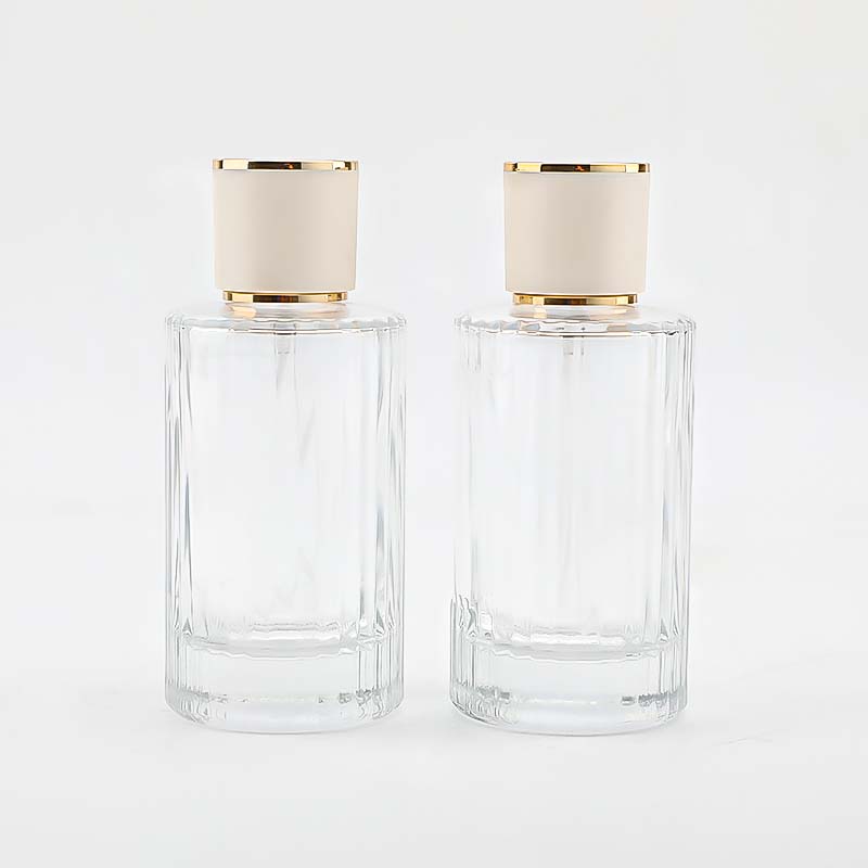 This 50ml thick-bottomed vertical cylindrical glass perfume bottle can be labeled by pressing the spray bottle body Specification image