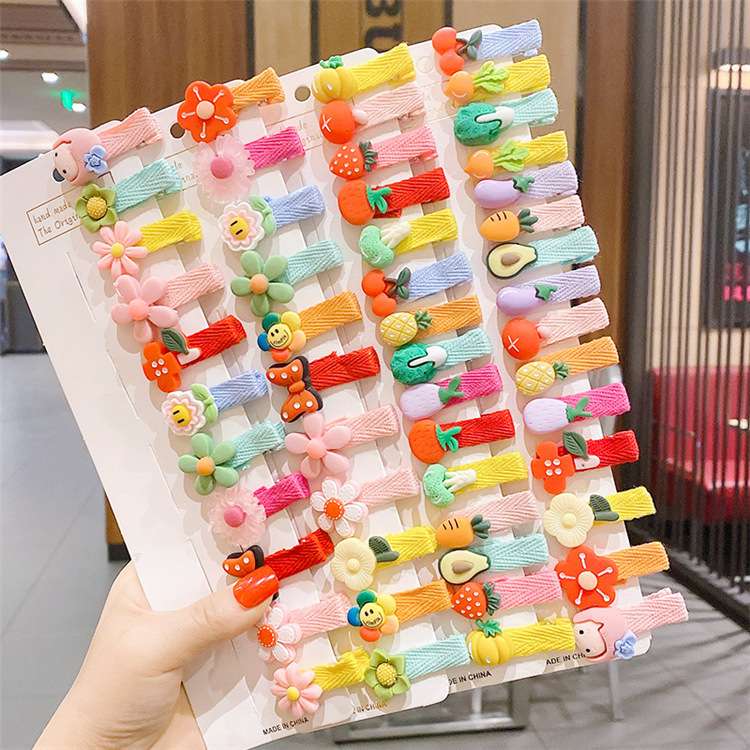 Children's hair clips, cute girls' hair clips, Korean princess girls' side-bangs clips without damaging hair, 26 pieces of canned headwear hair clips
