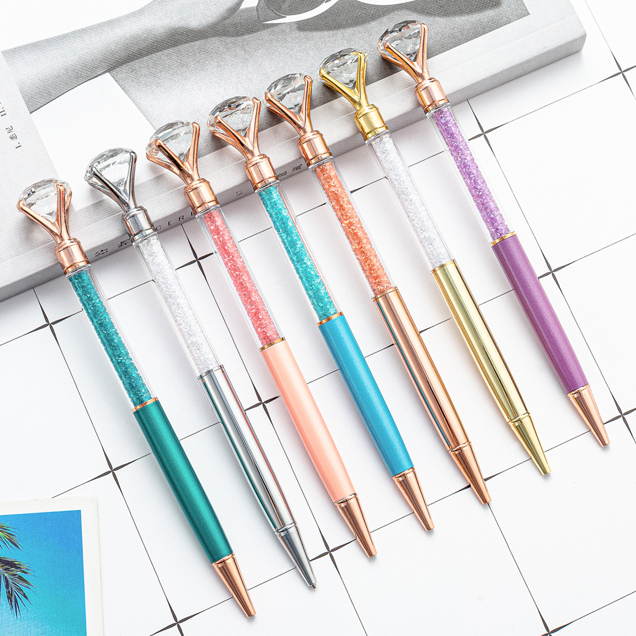 Large diamond pen, student gift, crystal diamond pen, creative advertising ballpoint pen
