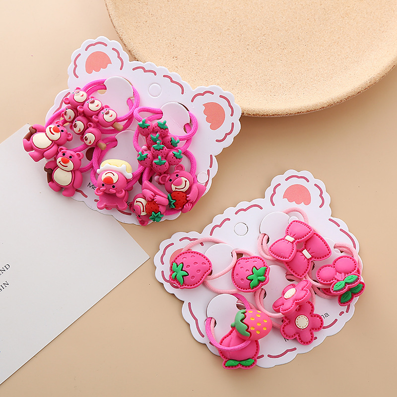 2024 Children's hair accessories, cute headbands, summer new styles, small rubber bands, baby hair bands, small hair volume, thumb bands, hair bands wholesale Application Scenario