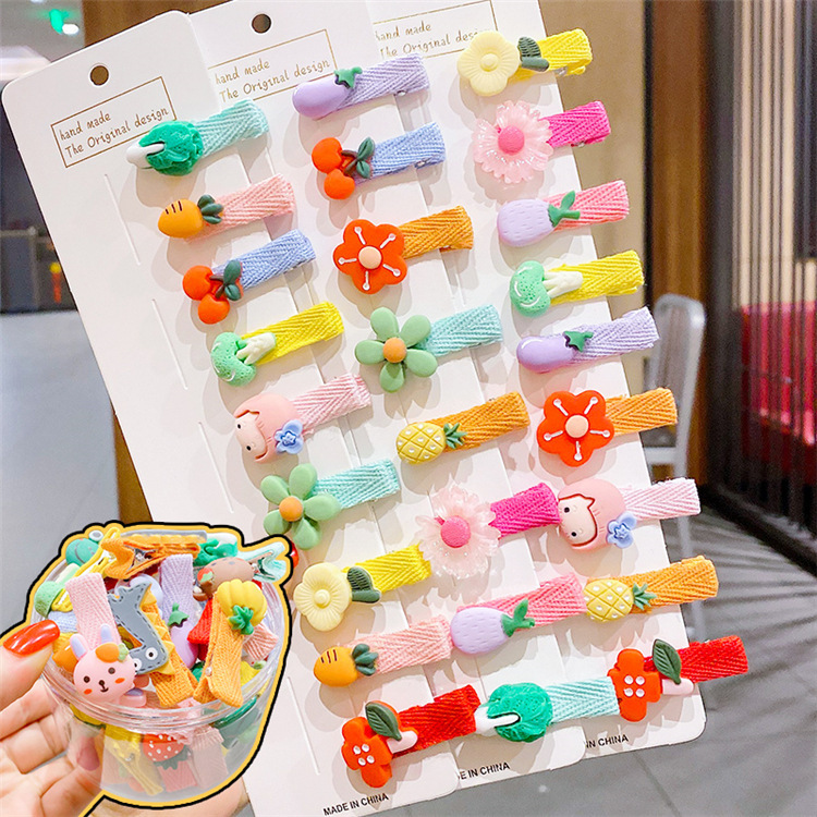 Children's hair clips, cute girls' hair clips, Korean princess girls' side-bangs clips without damaging hair, 26 pieces of canned headwear hair clips detail image 2