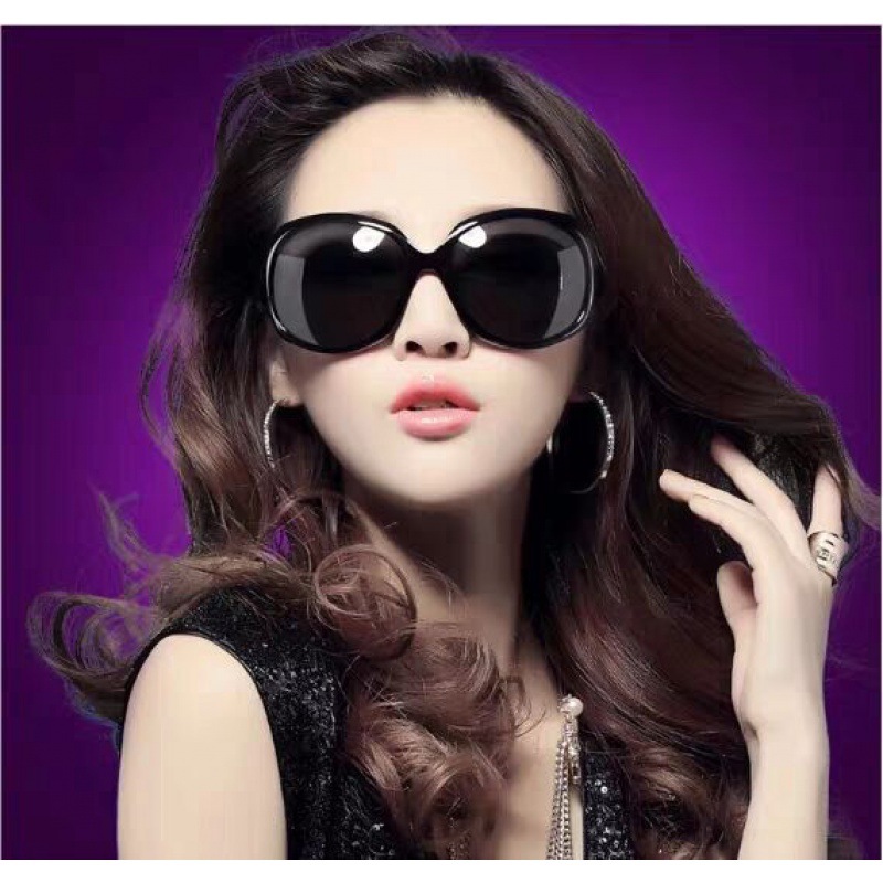 New women's sunglasses Fashion trend Large frame black sunglasses women's UV protection sunglasses