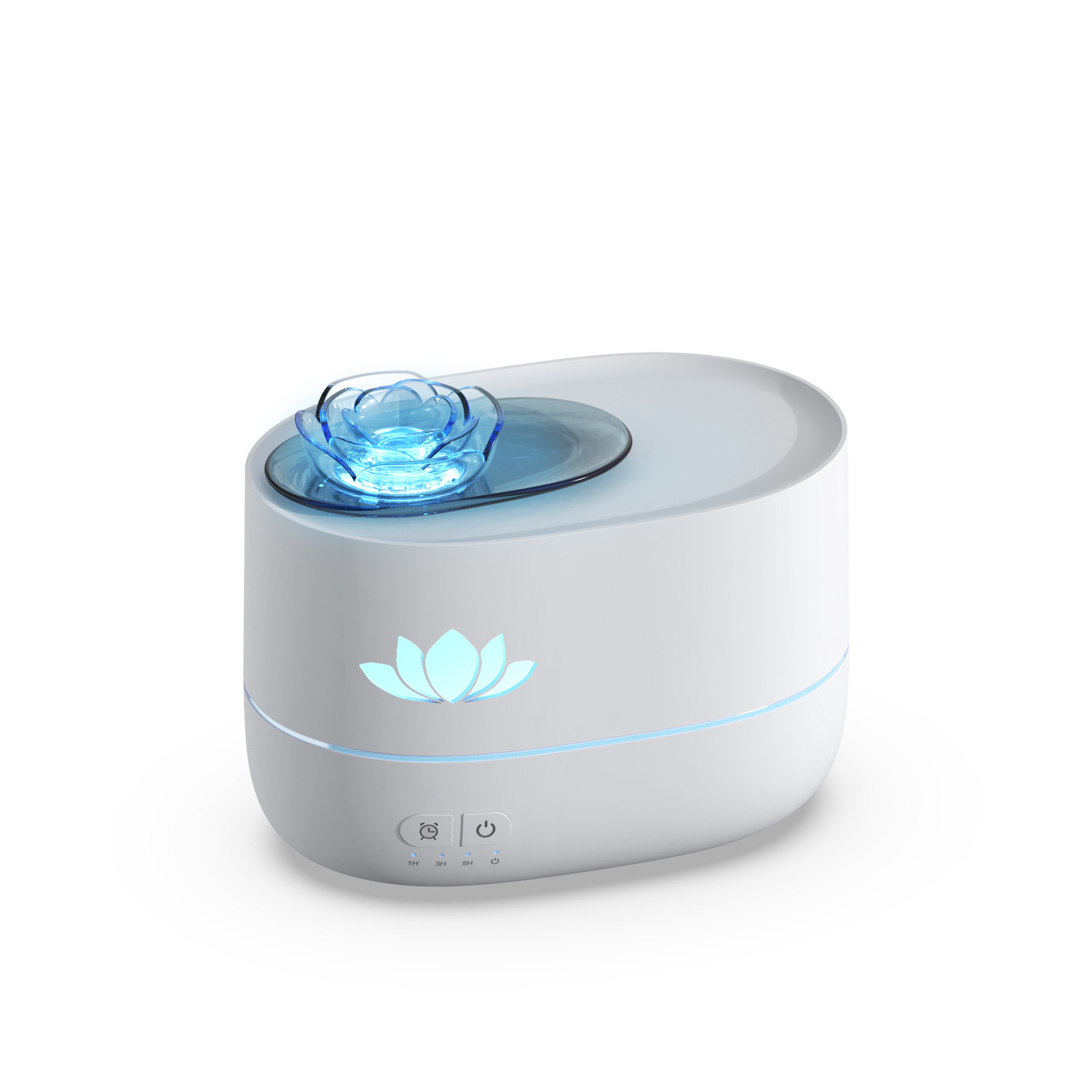 Creative Seven-color Lotus Aroma Diffuser, usb Home and Office silent humidifier, Super thick fog Flame Aroma Diffuser Item Picture